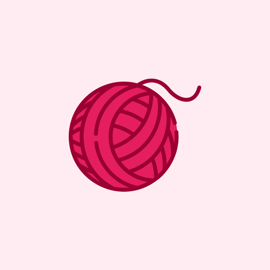 Ball of yarn illustration.