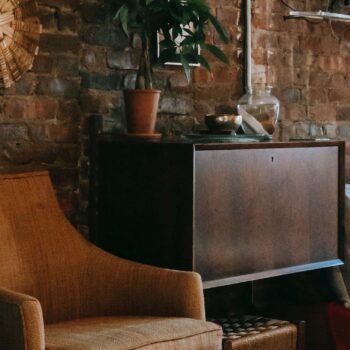 Vintage style house with classic wooden furniture and an ornamental rug