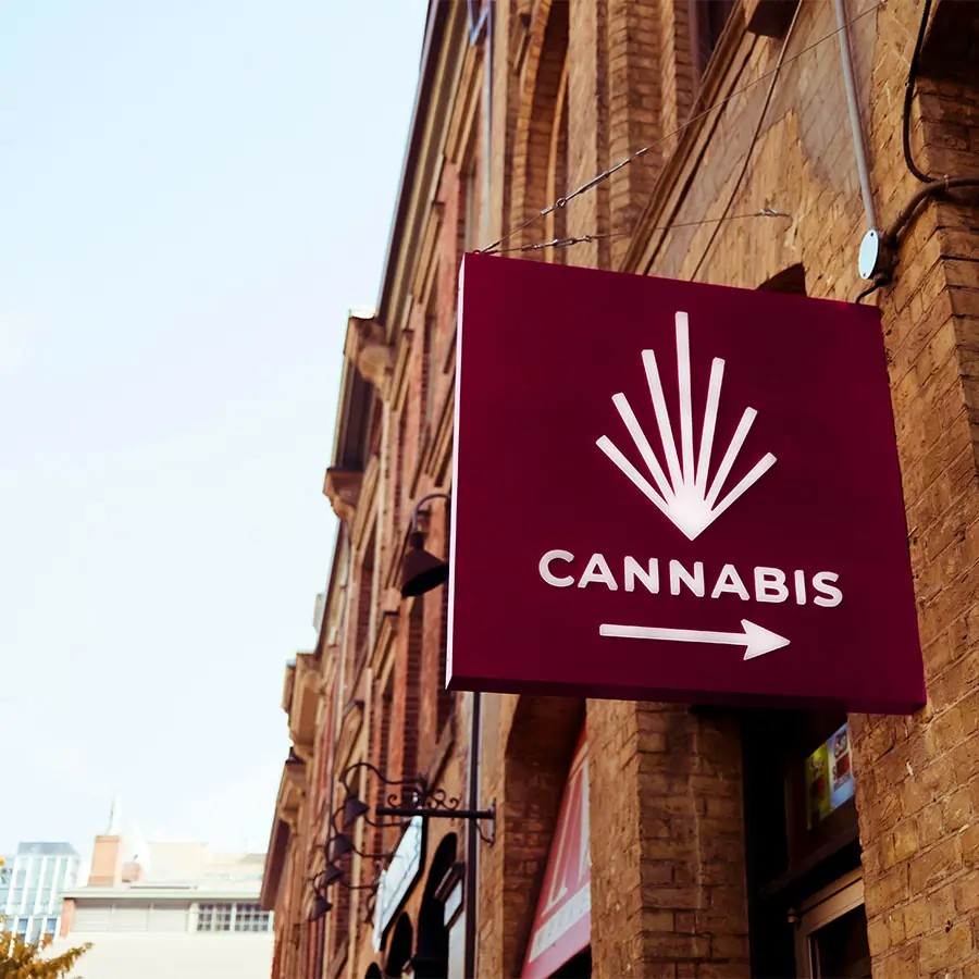 Cannabis storefront.