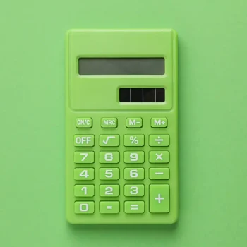 Green Calculator on Green background