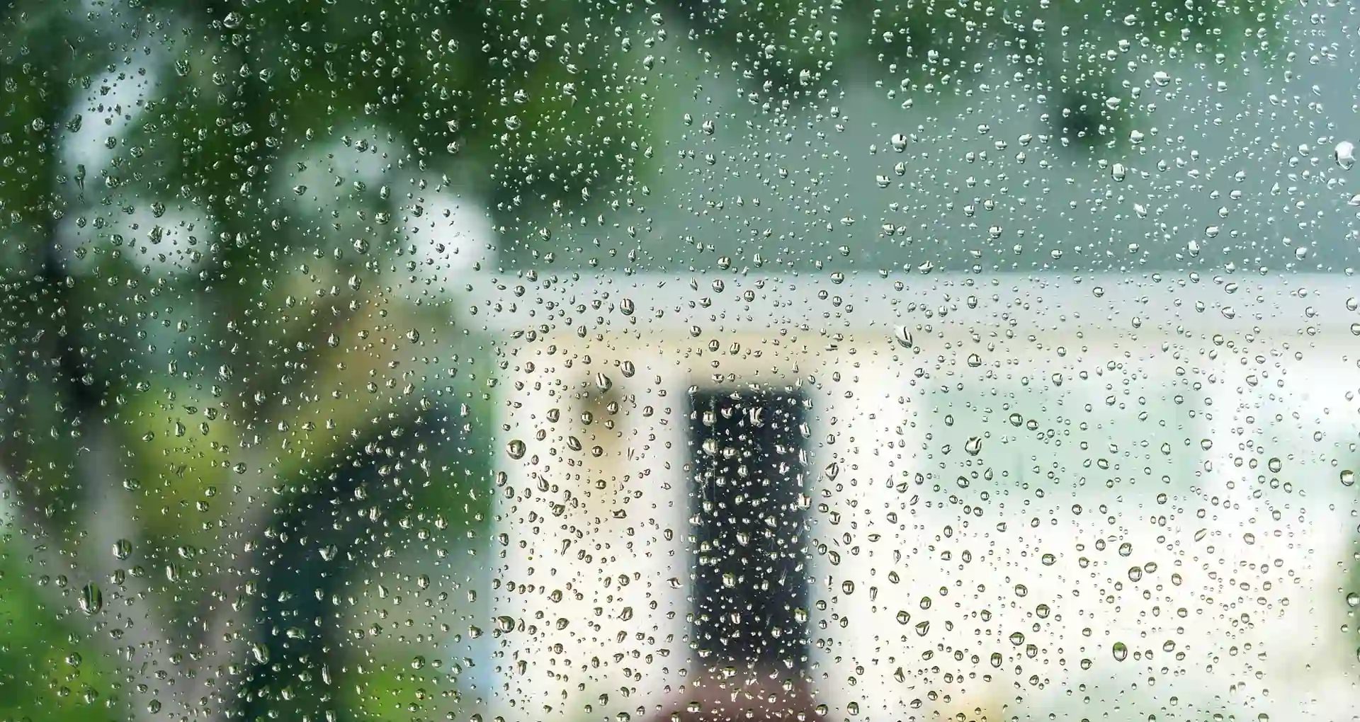 Water on house window.