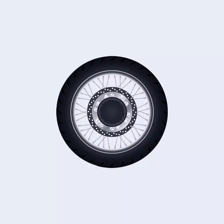 motorcycle wheel and tire