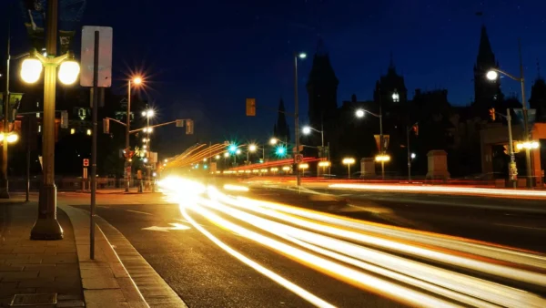 Traffic lights on Ontario highway