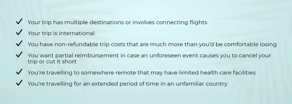 Reasons to get travel insurance outlined below.