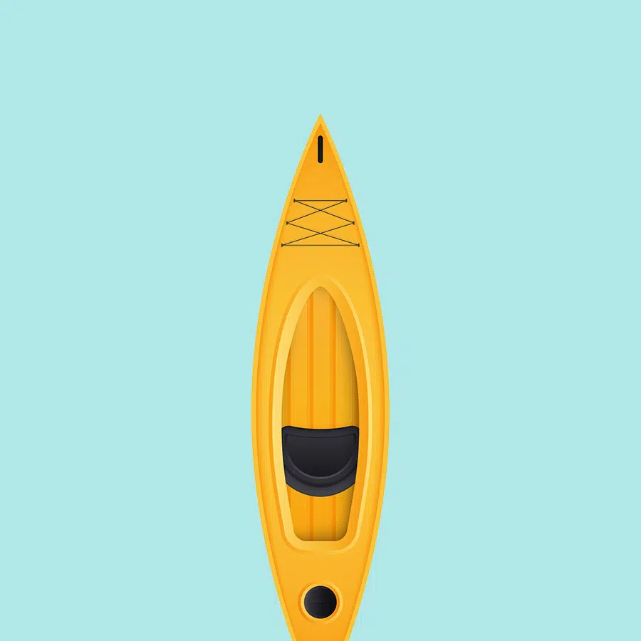 Yellow kayak